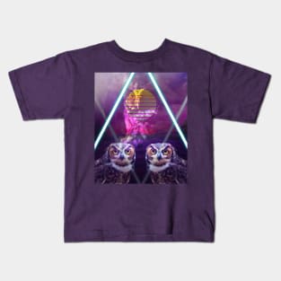 Trippy Owl Rave Kids T-Shirt